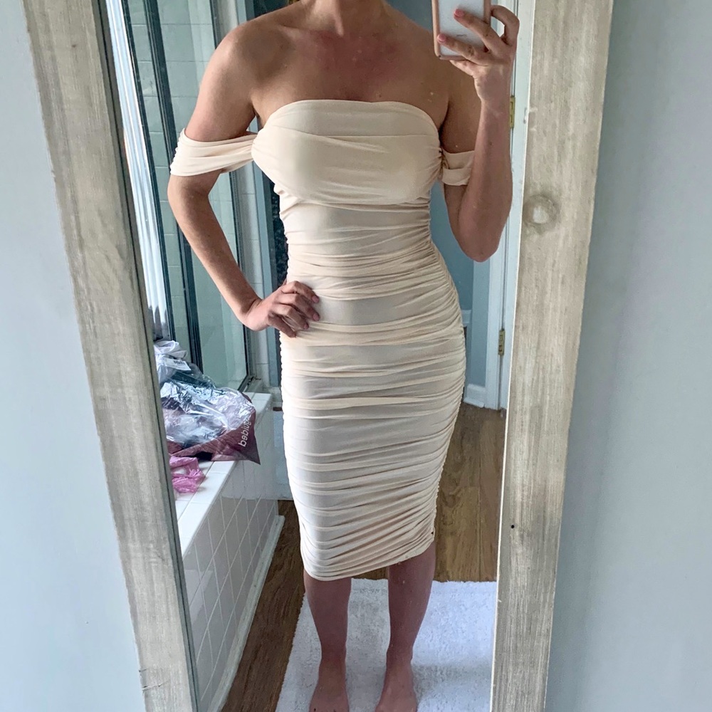 Blush Ruched Dress